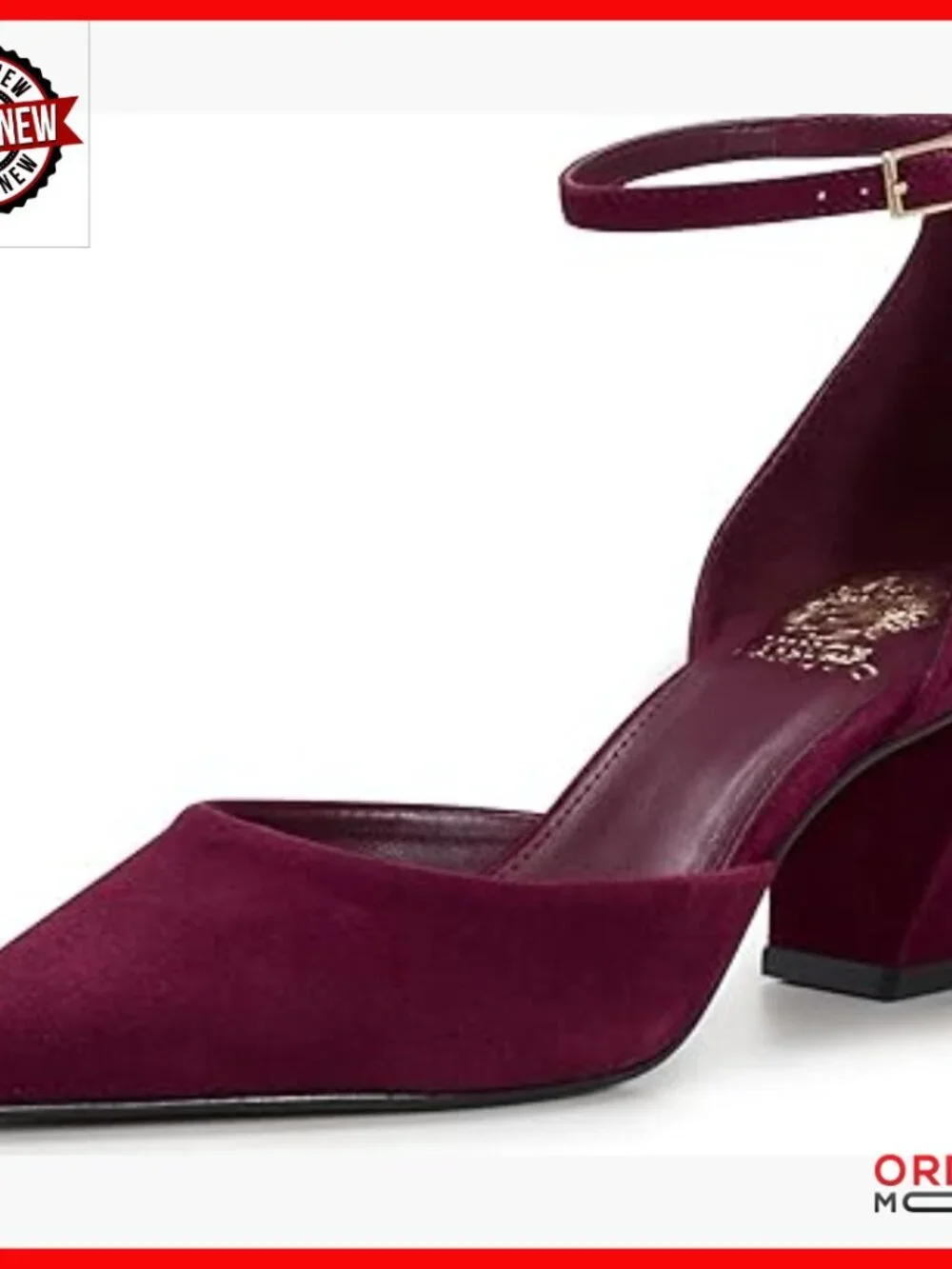 Suede Point Toe Pumps with Ankle Strap, 2.75 Inch Heel